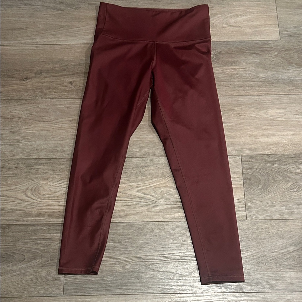 NWOT Burgundy‎ High-Waisted Leggings Size Medium